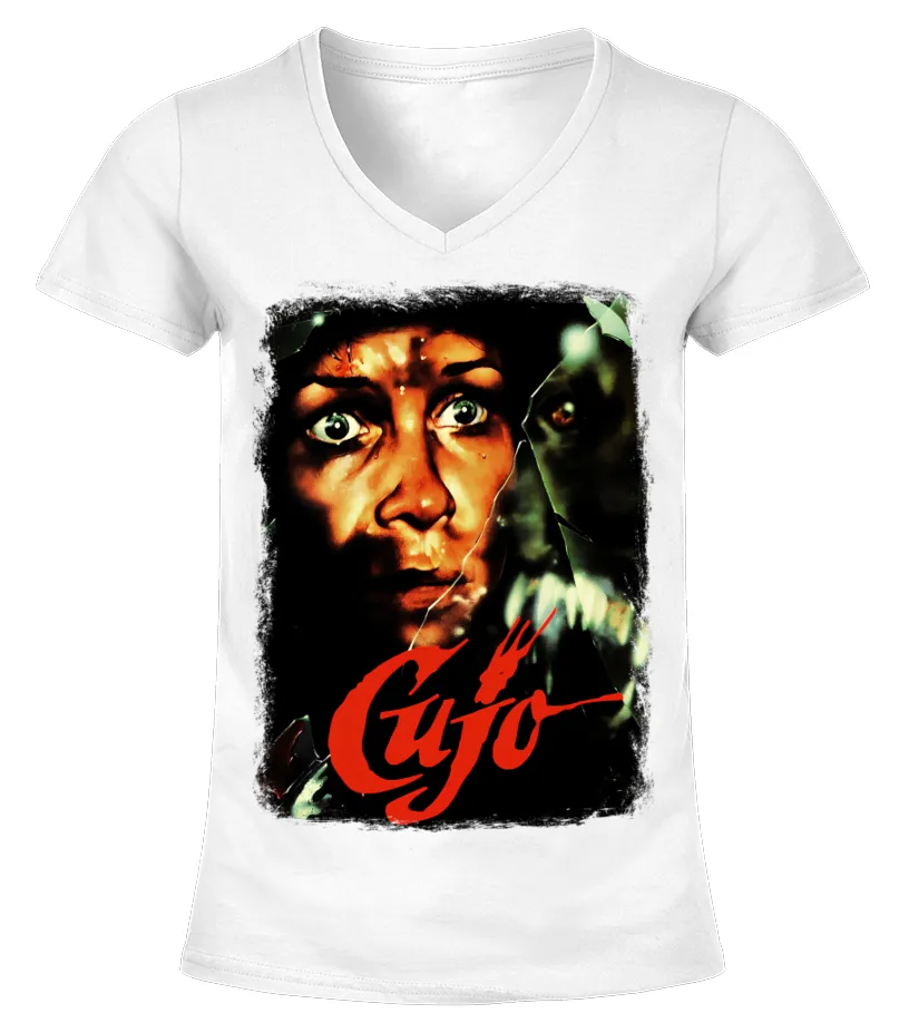 002 Cujo 1983 WT Camiseta cuello pico Mujer