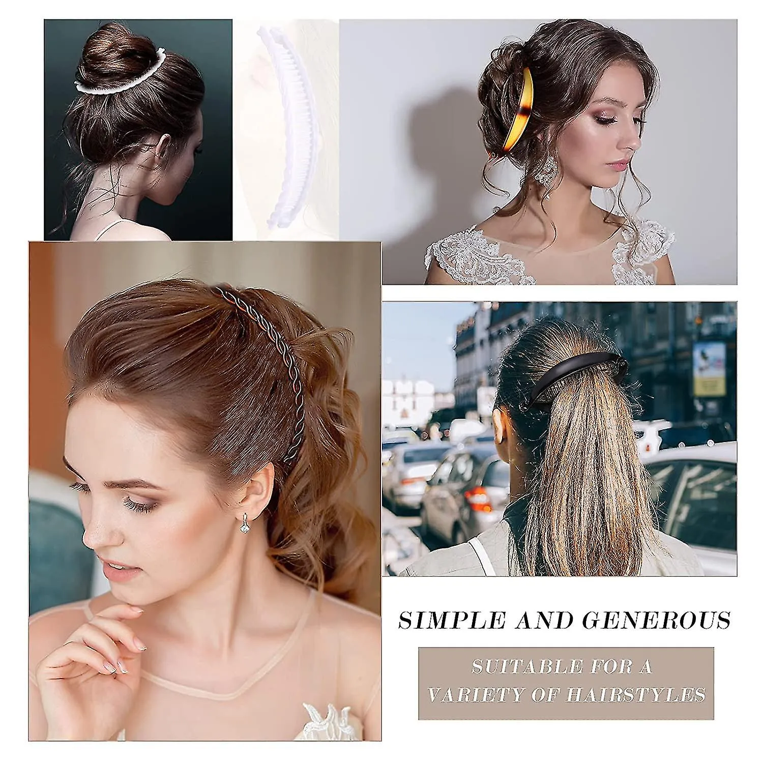 6 Stcke Bananenspan Haare Bananen Clips Set Lan Haarspann Fischclips Klassisch Drahtkmme Griff Gleiten Haarspann Doppelkamm Bana