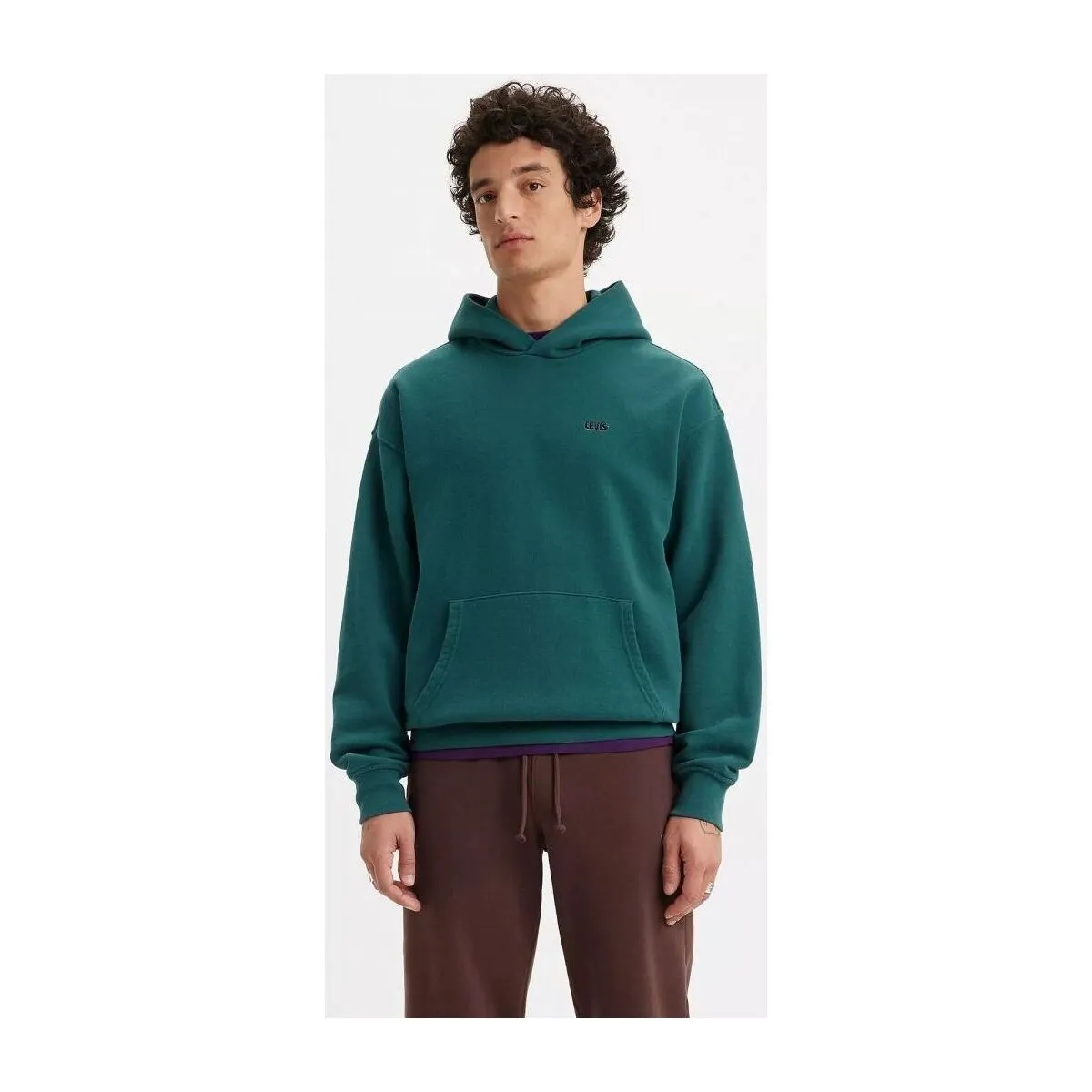 A3767 0028  GOLD TAB HOODIEDEEP SEA MOSS