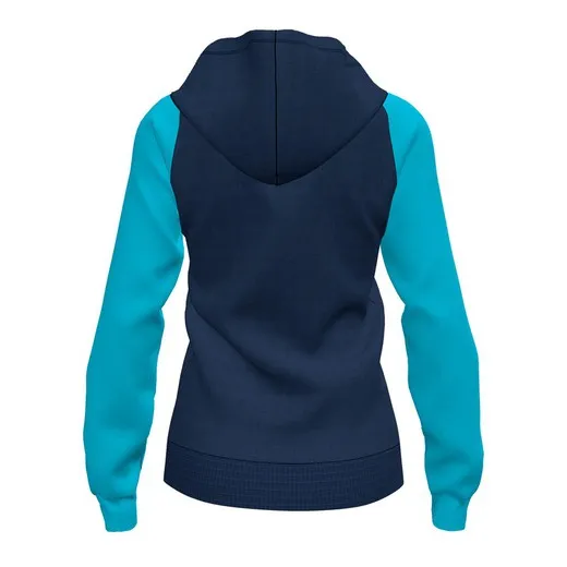 ACADEMY IV ZIPUP HOODIE NAVY FLUOR TURQUOISE