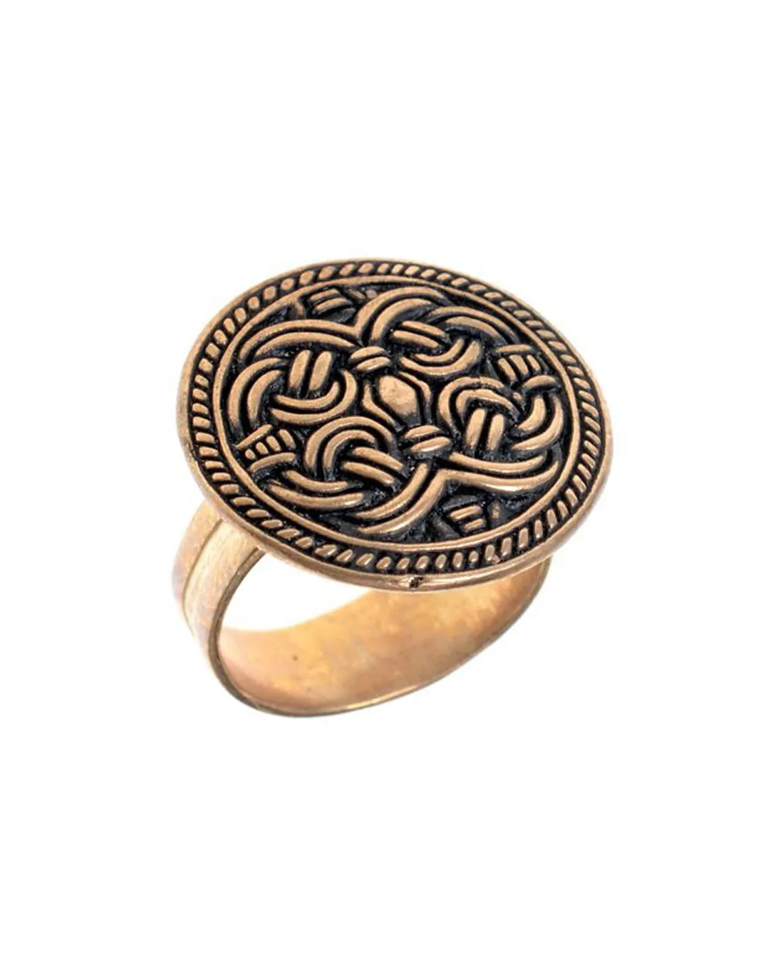 Anillo vikingo redondo Birka estilo Borre