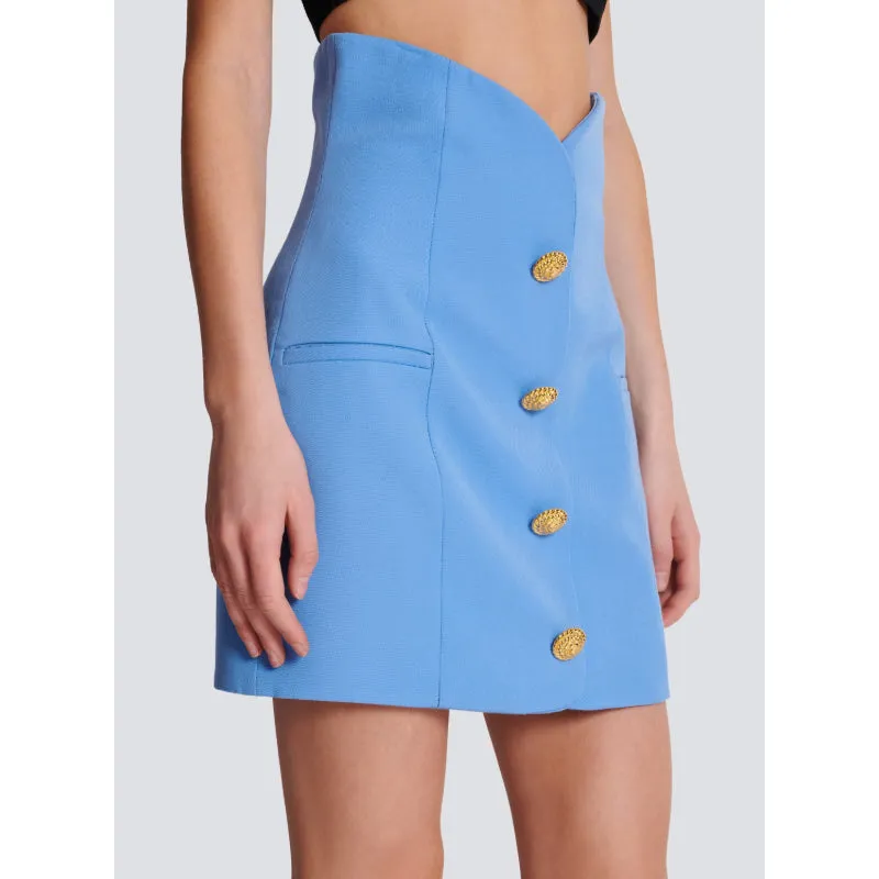 Balmain Women Tulip Skirt In Light Blue