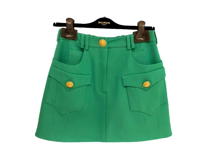 BALMIAN WOMEN WESTERN ALINE SKIRT LIGHT EMERALD