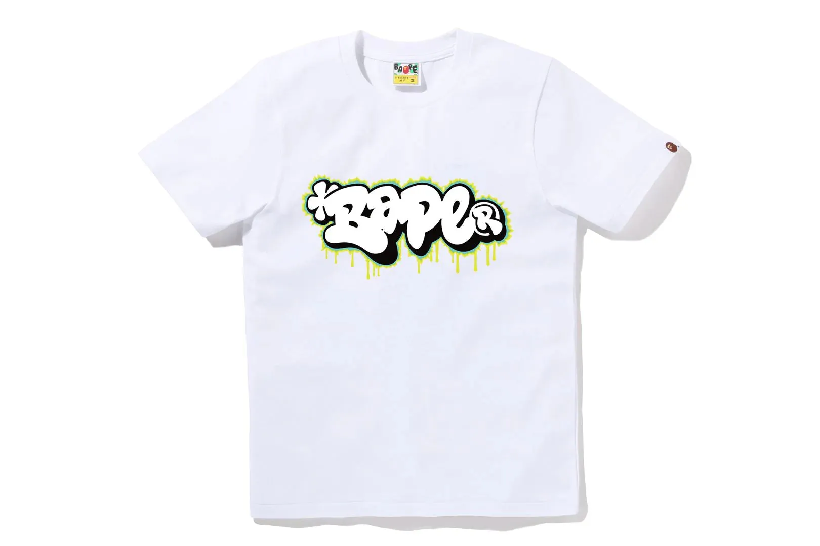 Bape Women Graffiti Logo Tee L C White