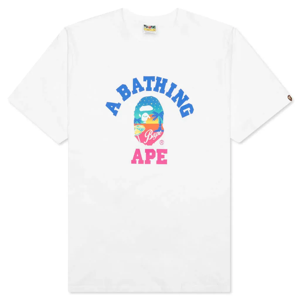 Bape Women Sunset Beach Tee L C White