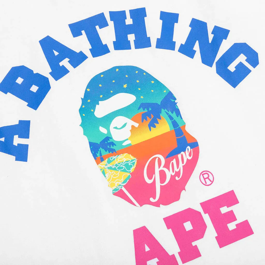 Bape Women Sunset Beach Tee L C White