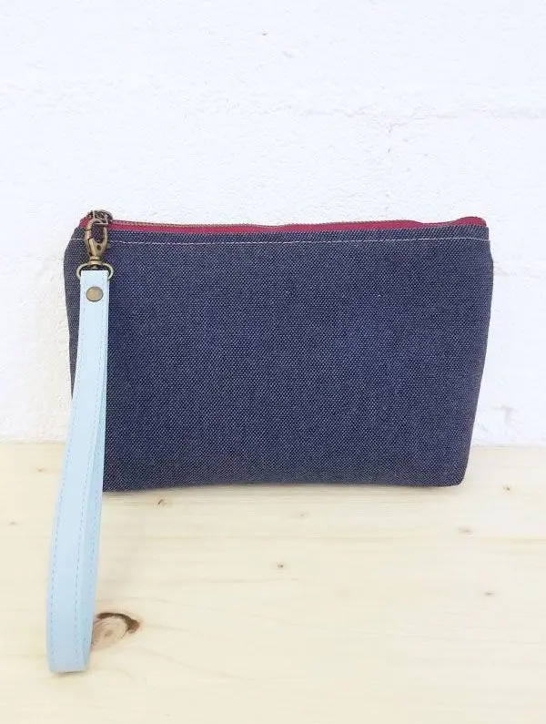 BOLSO DE MANO DE TELA ZIGZAG MULTICOLOR