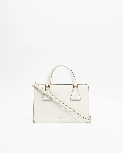 Bolso de mano Karl Lagerfeld K/Lock MD Tophandle Blanco
