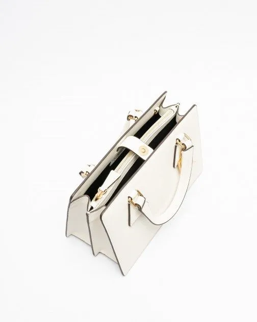 Bolso de mano Karl Lagerfeld K/Lock MD Tophandle Blanco