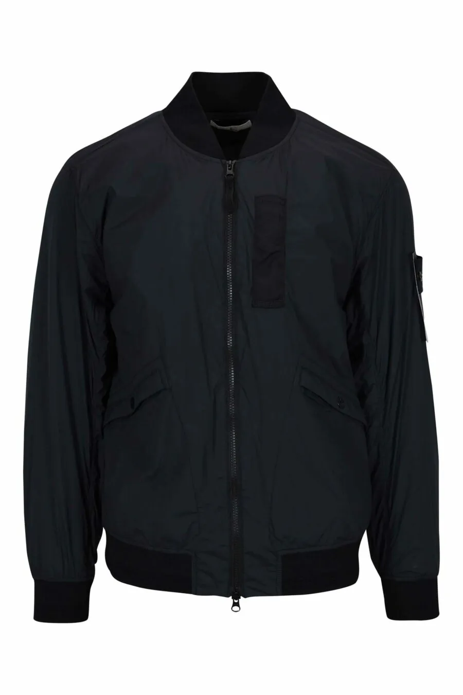Bomber negra con logo parche brújula