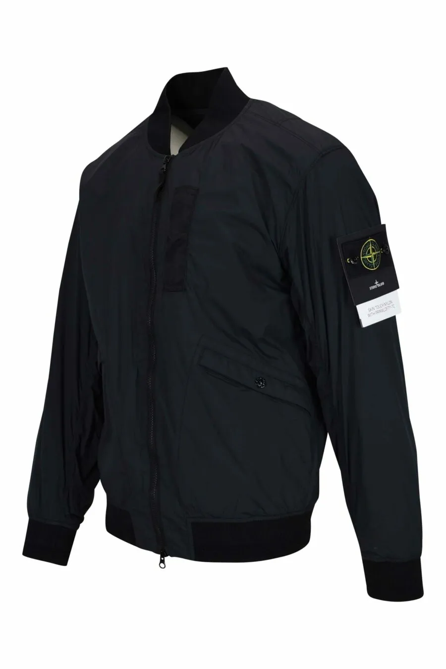 Bomber negra con logo parche brújula