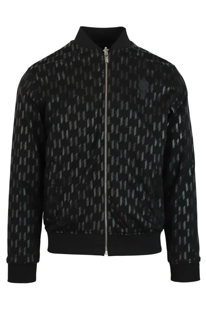 Bomber negra reversible con bolsillo en mangas