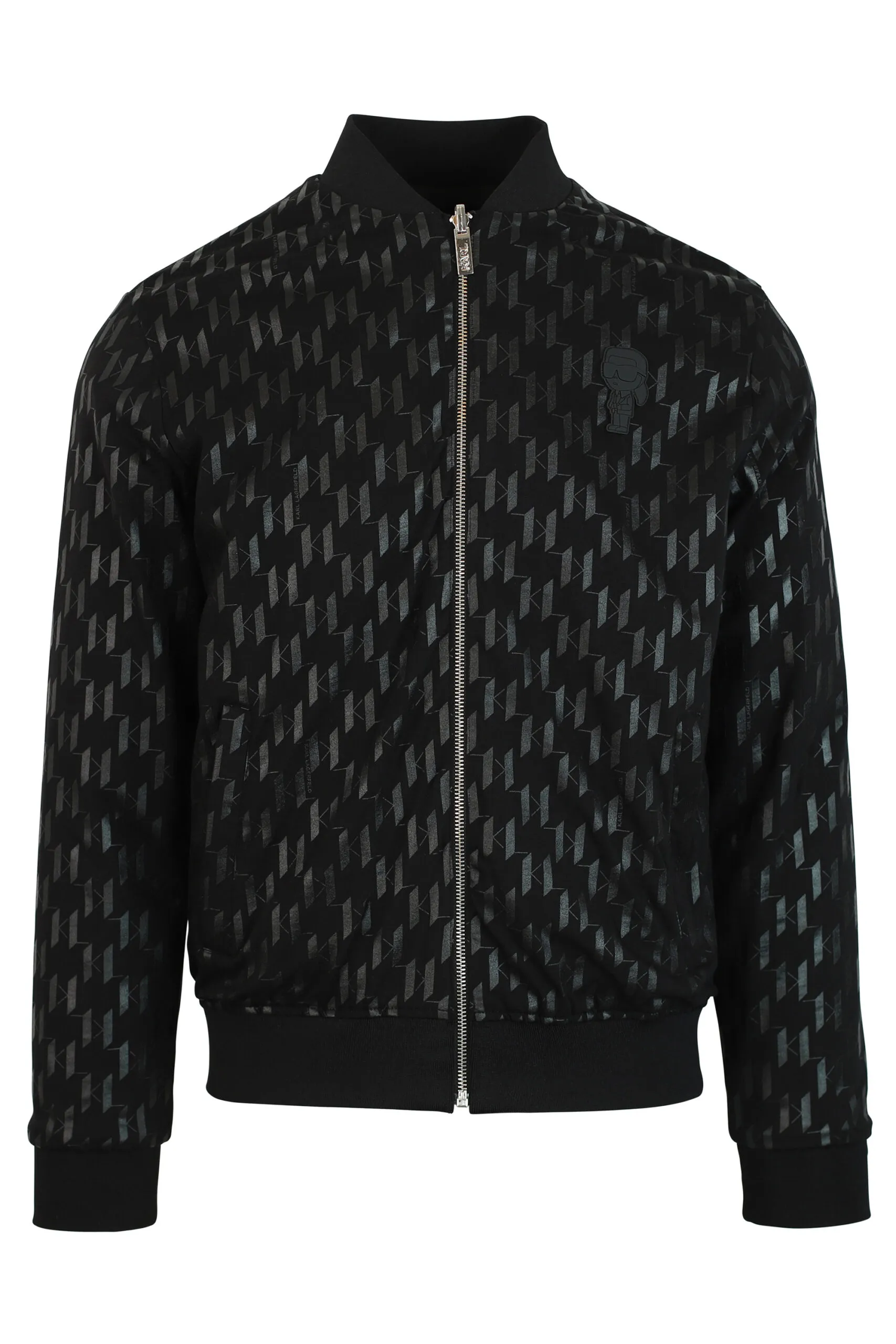 Bomber negra reversible con bolsillo en mangas