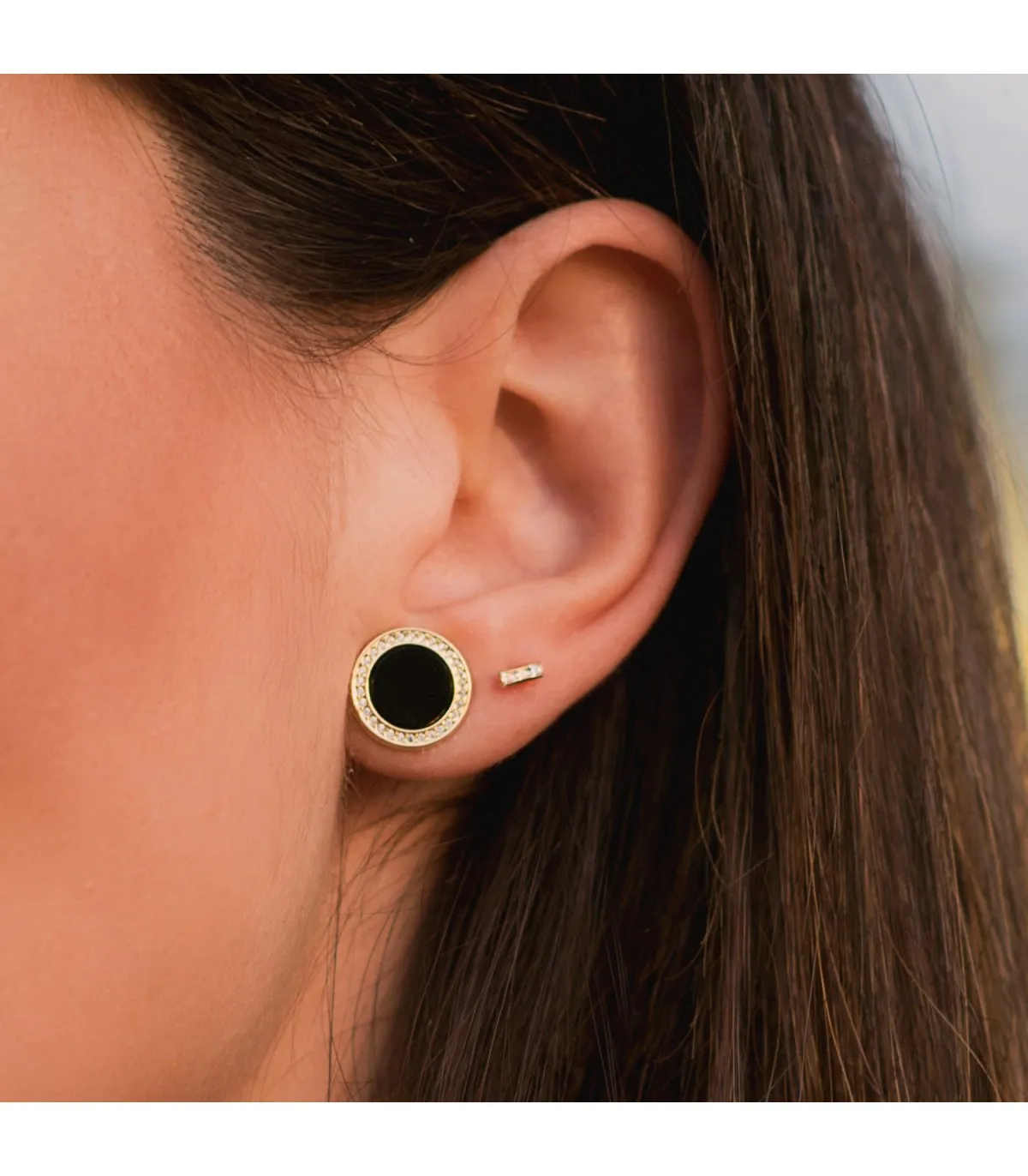Boucles d'oreilles Judy Or Jaune 18K Onyx