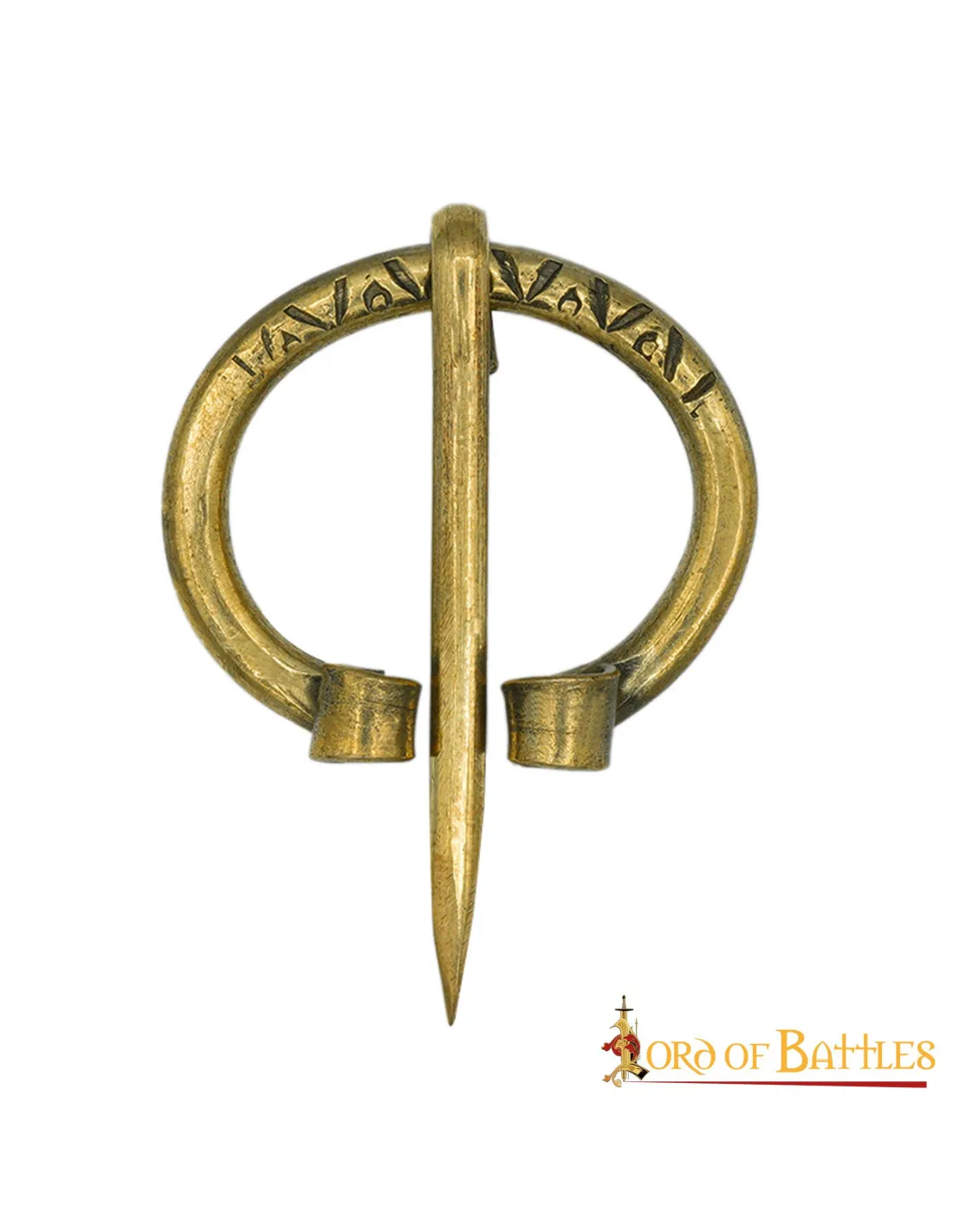 Broche vikingo de latón, 3,5 cm.