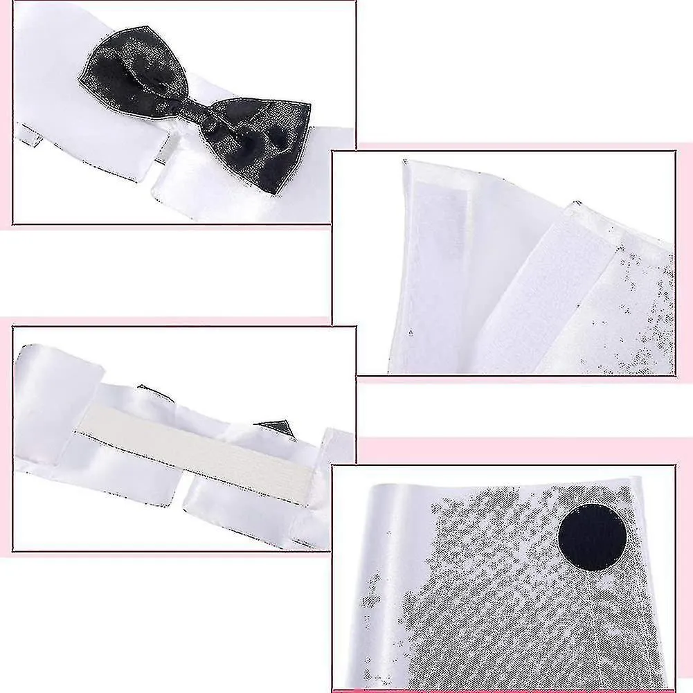 Bunny Accessory Set Rabbit Ear Headband Bow Tie Cuffs Tail For Costume Party