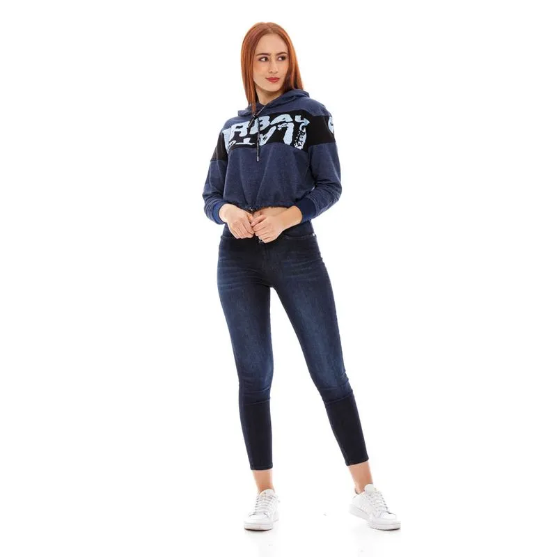 Buzo Hoodie Cerrado Para Mujer Girbaud