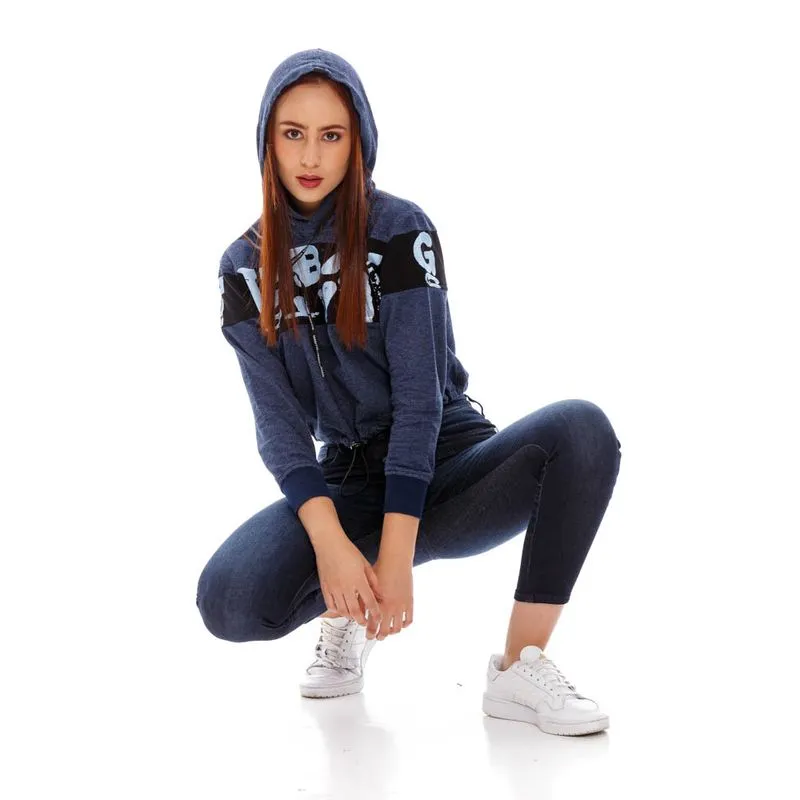 Buzo Hoodie Cerrado Para Mujer Girbaud