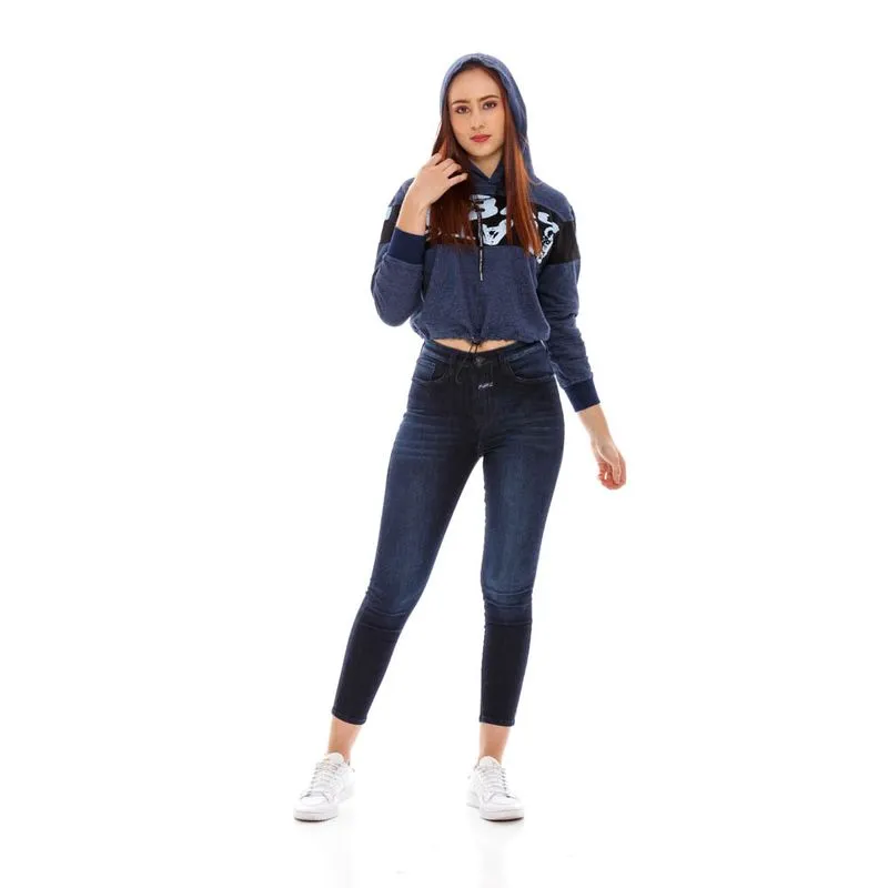 Buzo Hoodie Cerrado Para Mujer Girbaud