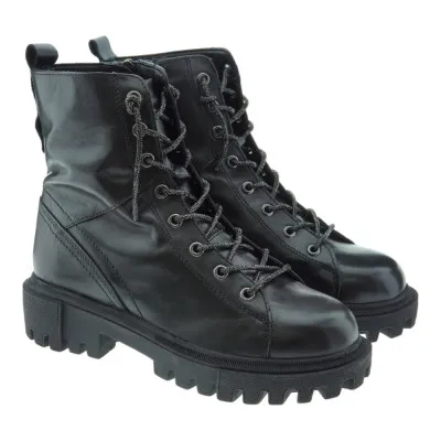 CAFENOIRBota militar mujer acordonada brillo Cafenoir C1fb1101