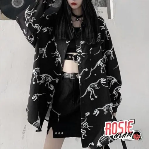 CAMISA DINO ESQUELETO  ROSIEGLAM