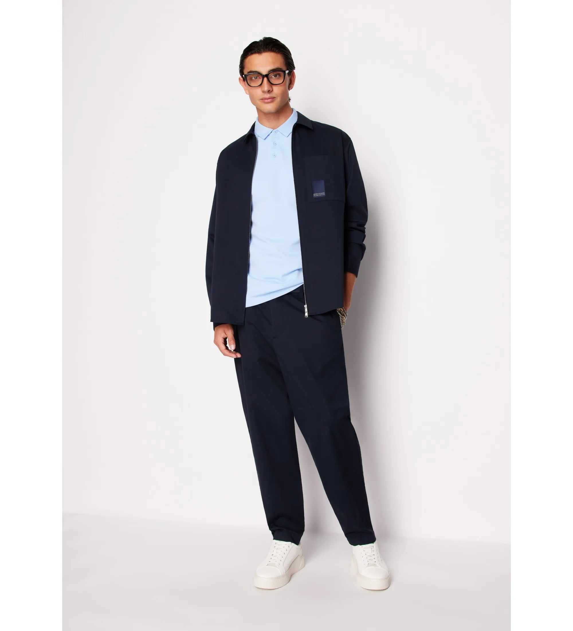 Camisa Sarga marino