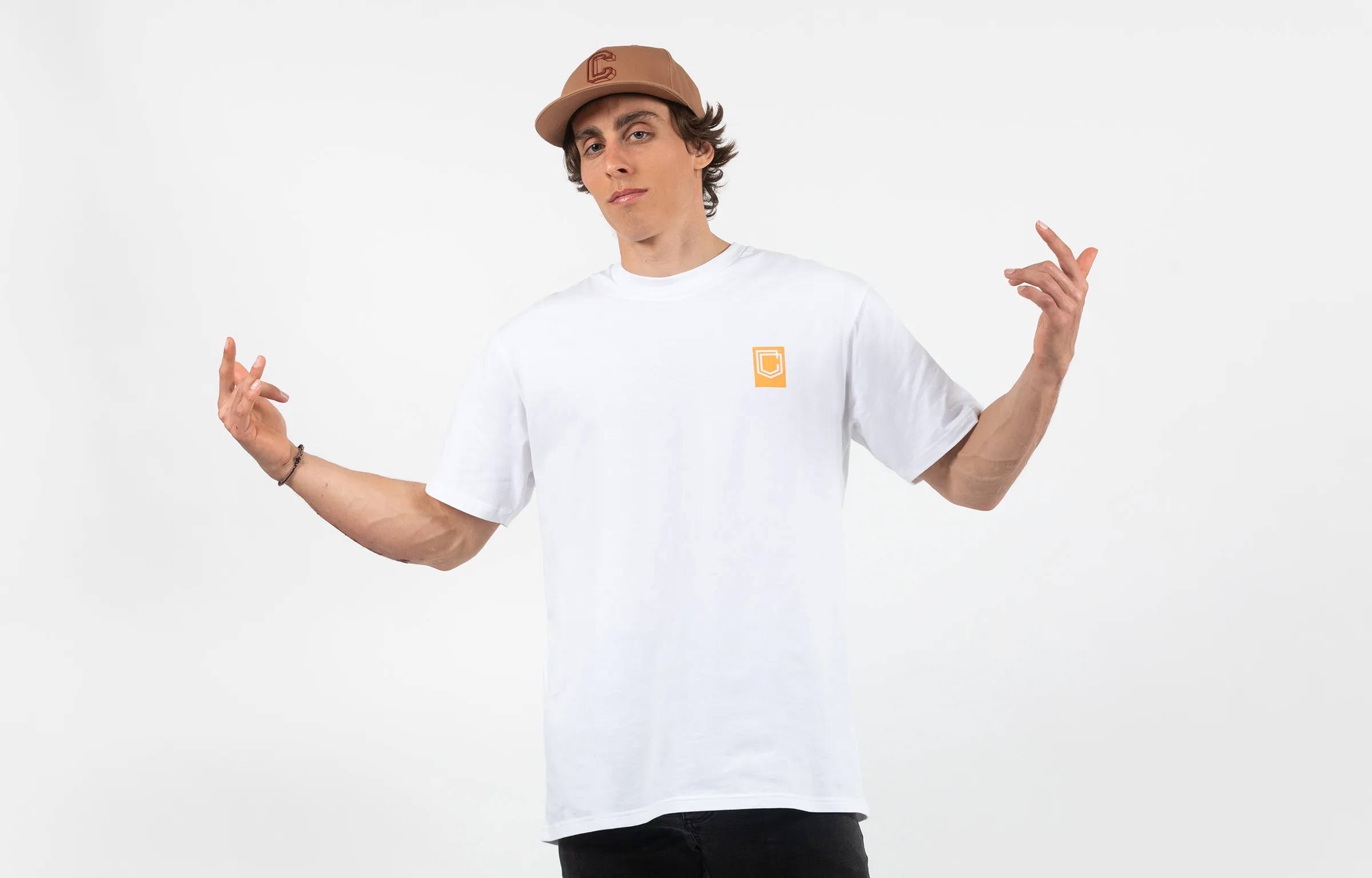 CAMISETA COMMENCAL LOOSE FIT ORANGE AND WHITE