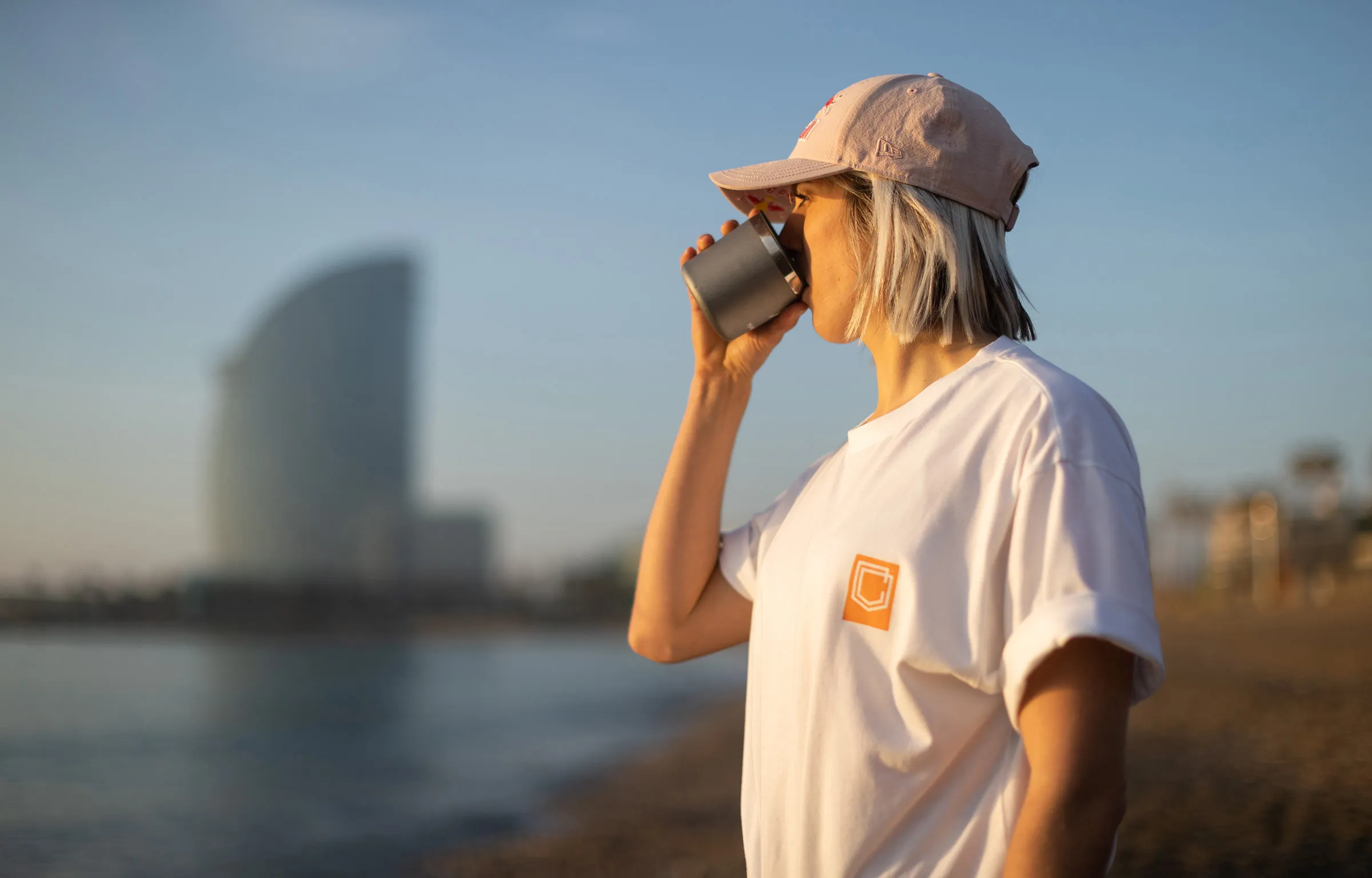 CAMISETA COMMENCAL LOOSE FIT ORANGE AND WHITE