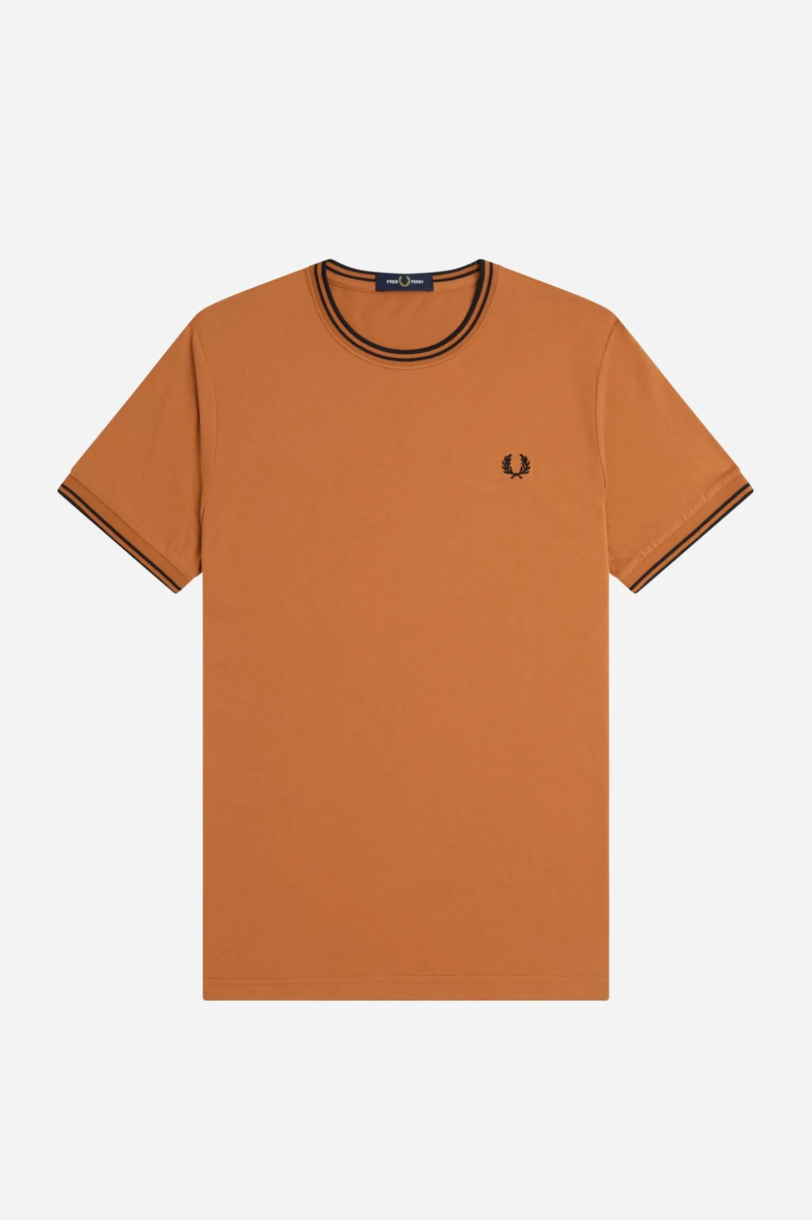 Camiseta con el ribete con dos franjas