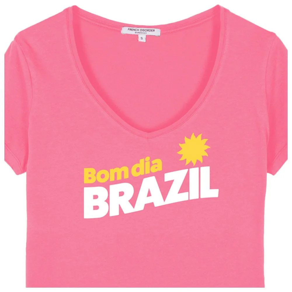 Camiseta French Disorder Dolly Bom Dia Magenta