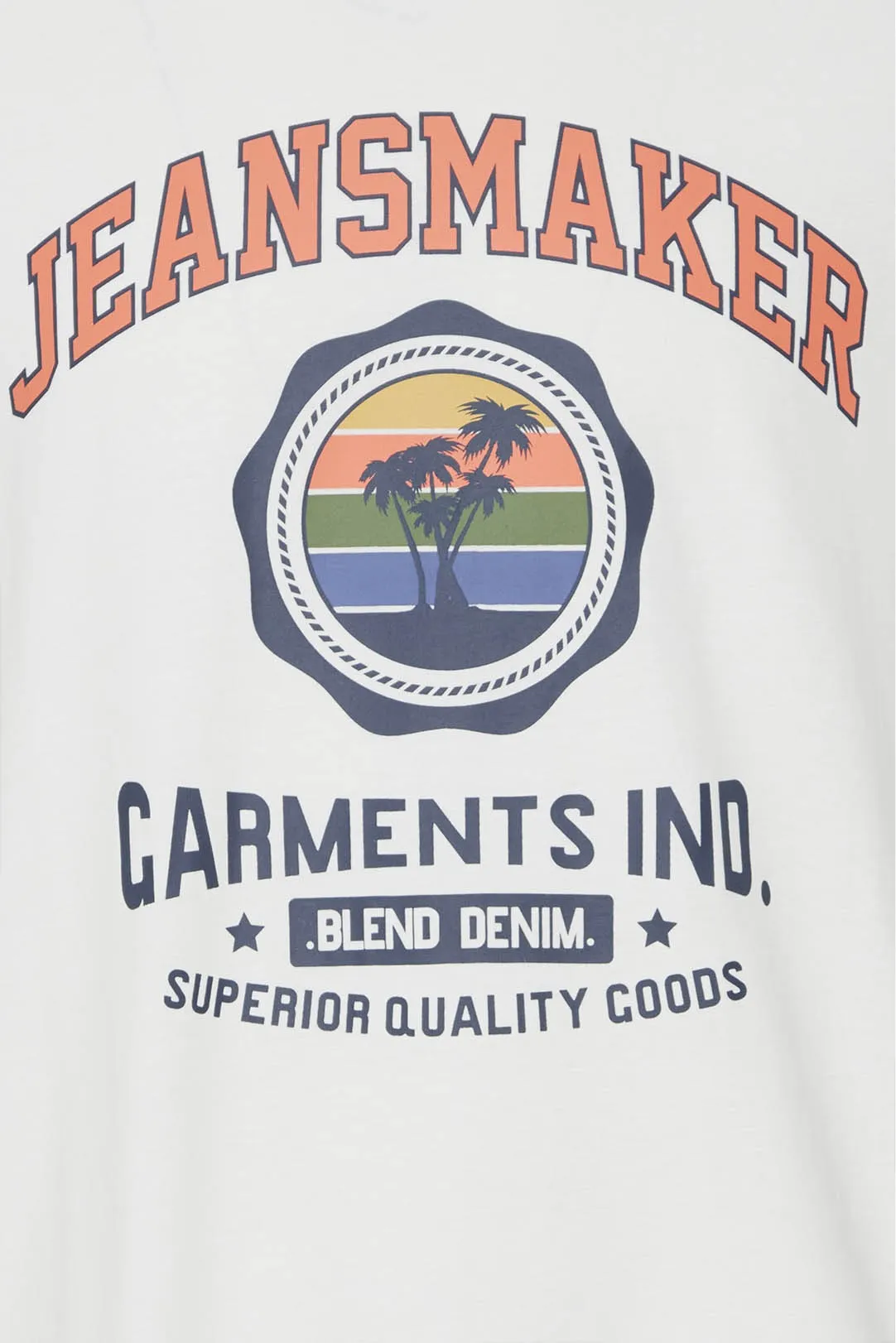 CAMISETA HOMBRE PALMERAS BLANCO