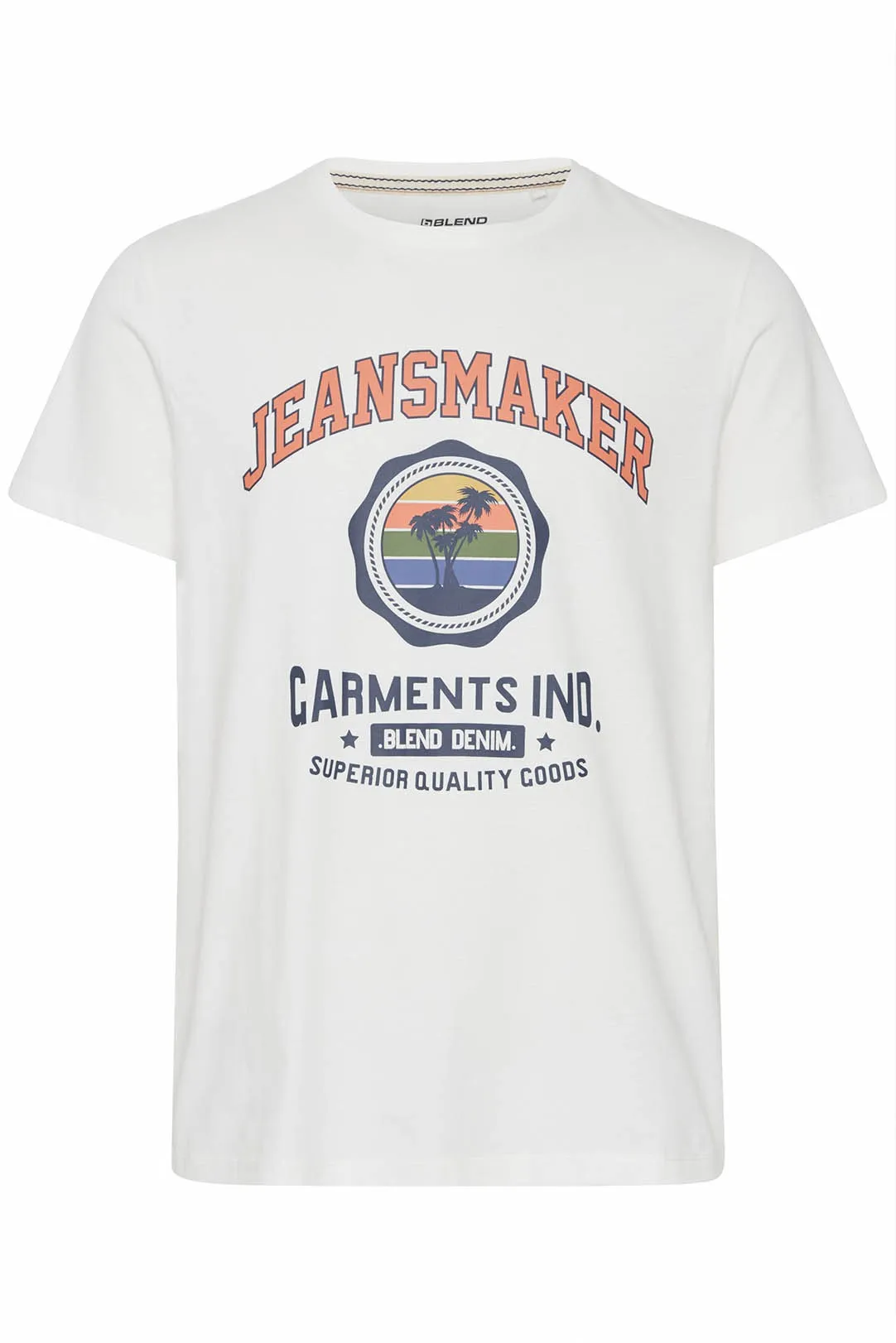 CAMISETA HOMBRE PALMERAS BLANCO