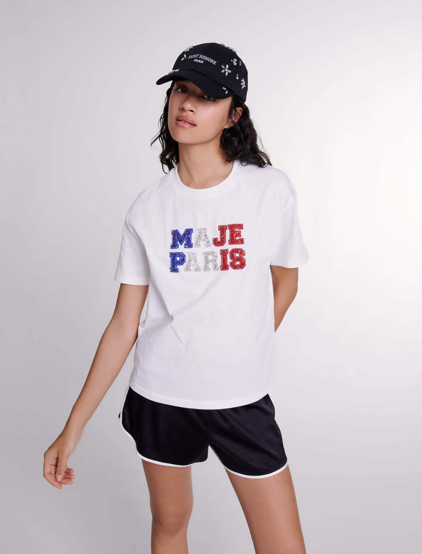 Camiseta «Maje Paris» con strass