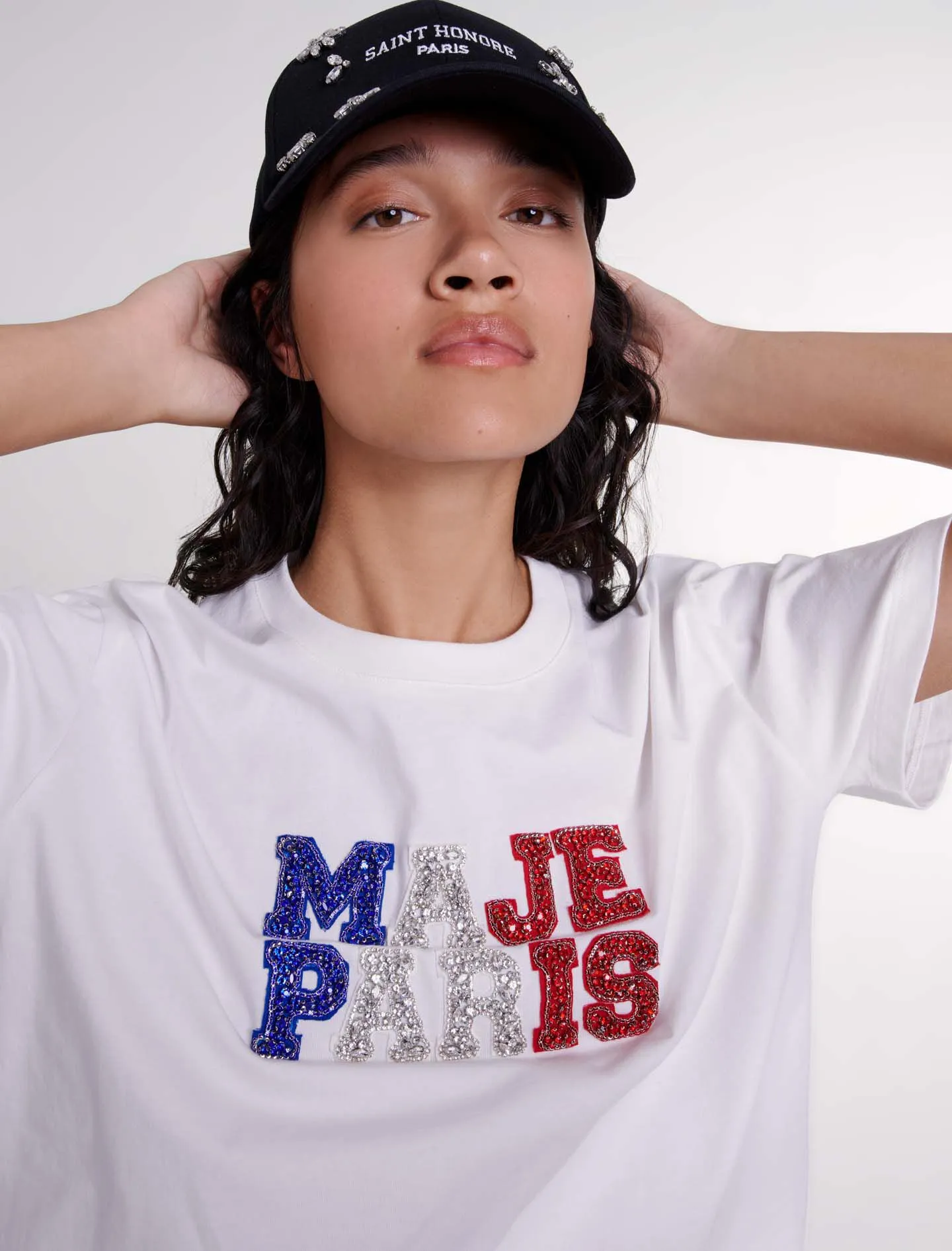 Camiseta «Maje Paris» con strass