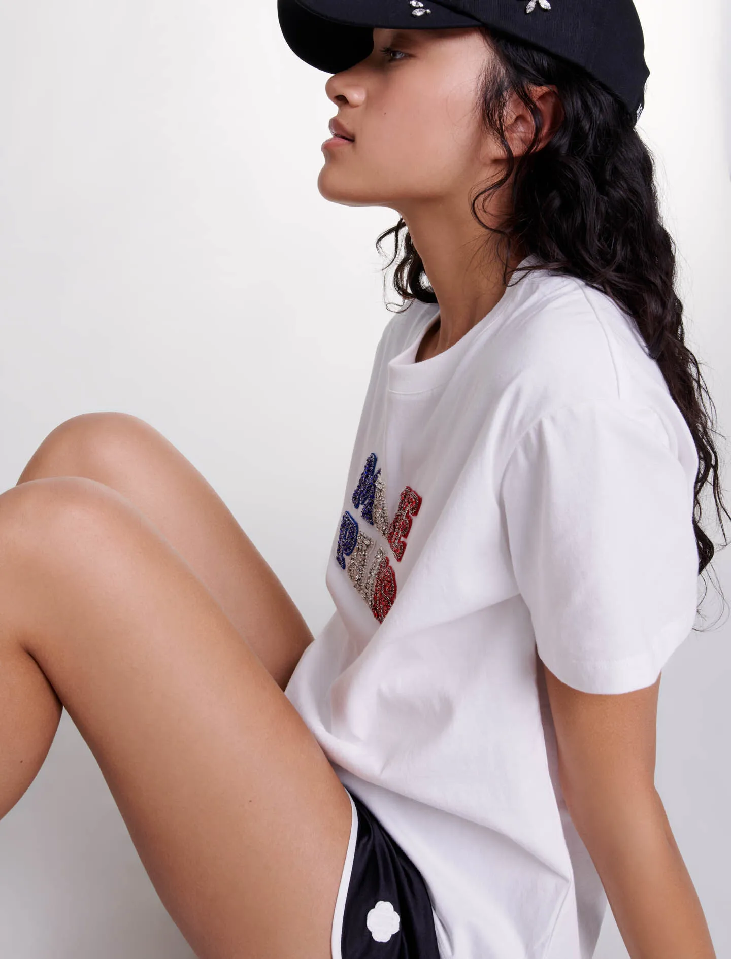 Camiseta «Maje Paris» con strass