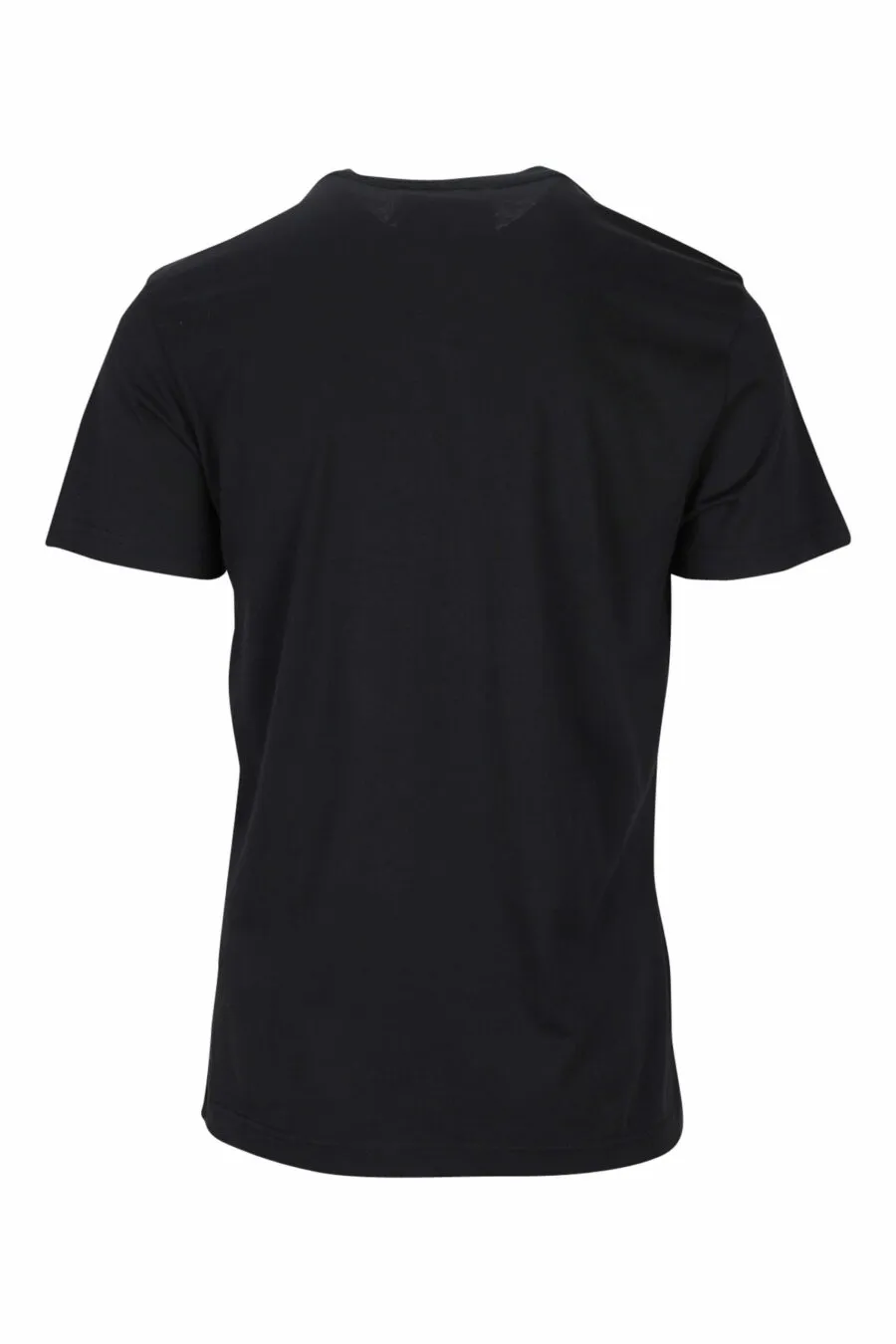 Camiseta negra con maxilogo clásico dorado brillante
