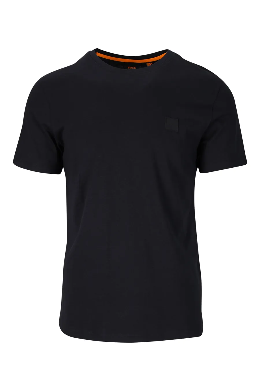 Camiseta negra con minilogo recuadro 