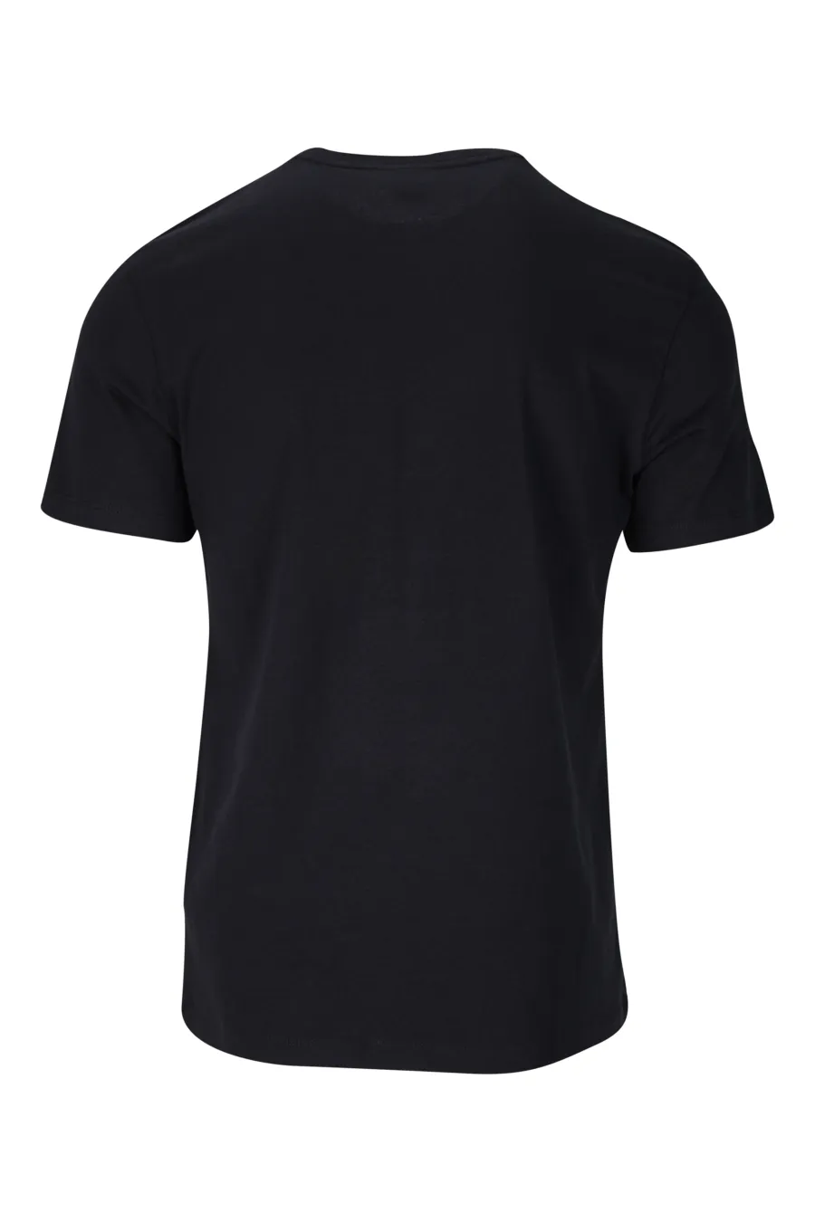 Camiseta negra con minilogo recuadro 