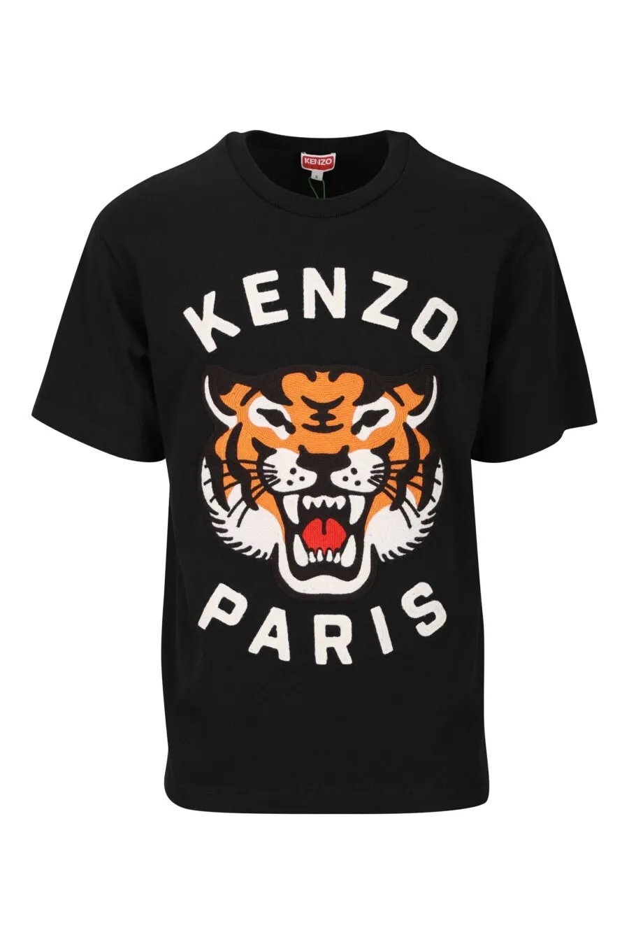Camiseta negra logo bordado 