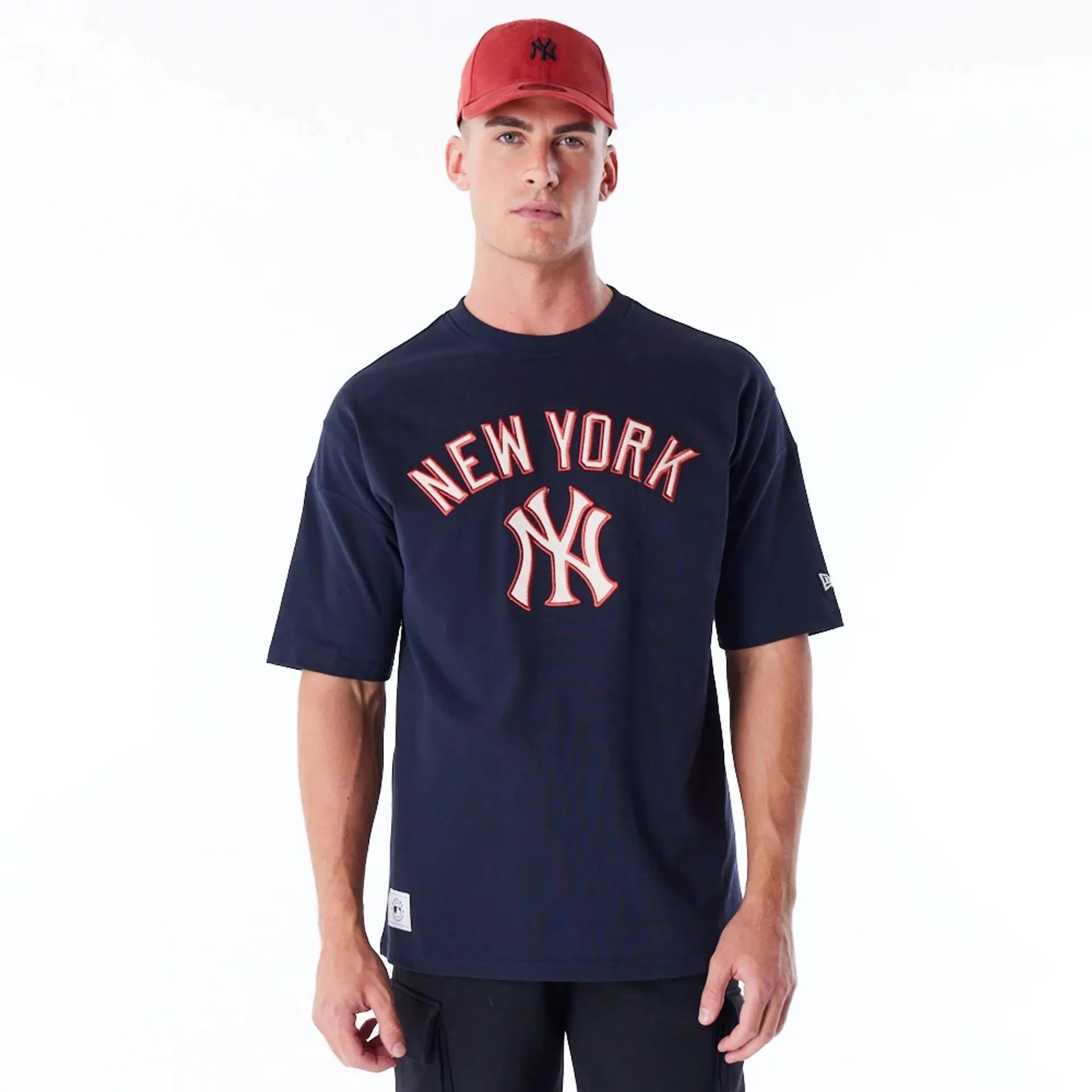 Camiseta Oversized New York Yankees MLB Rib Infill Navy