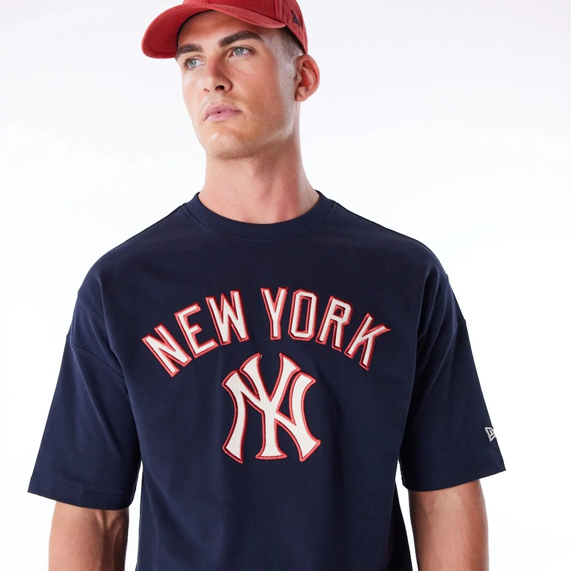Camiseta Oversized New York Yankees MLB Rib Infill Navy