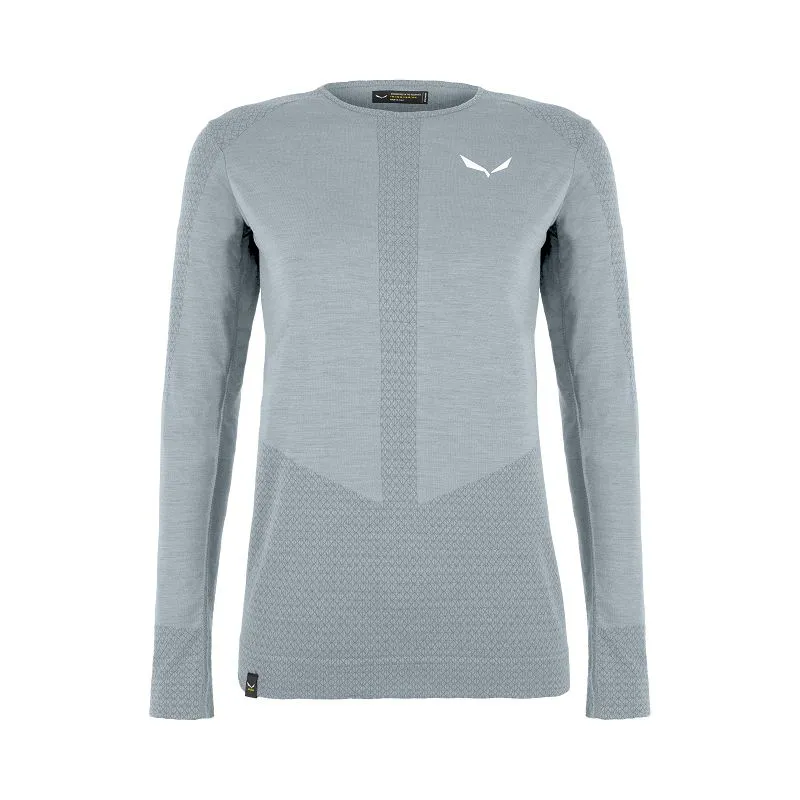 Camiseta técnica Salewa Zebru Medium L/s Tee (Flint stone) mujer