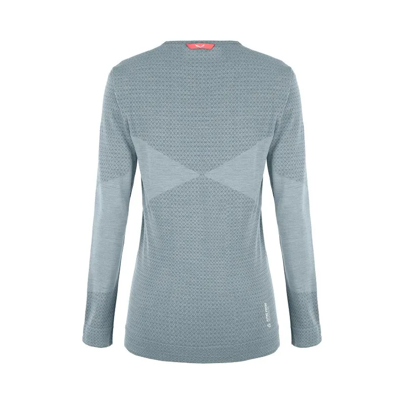 Camiseta técnica Salewa Zebru Medium L/s Tee (Flint stone) mujer