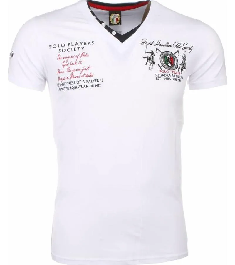 CAMISETAS  CLUB POLO PLAYERS CAMISETA ITALIANO HOMBRE  BLANCO