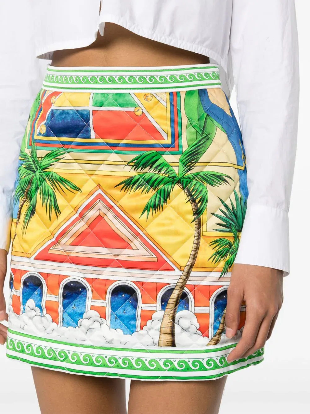 Casablanca Women Triomphe D'Orange Quilted Skirt