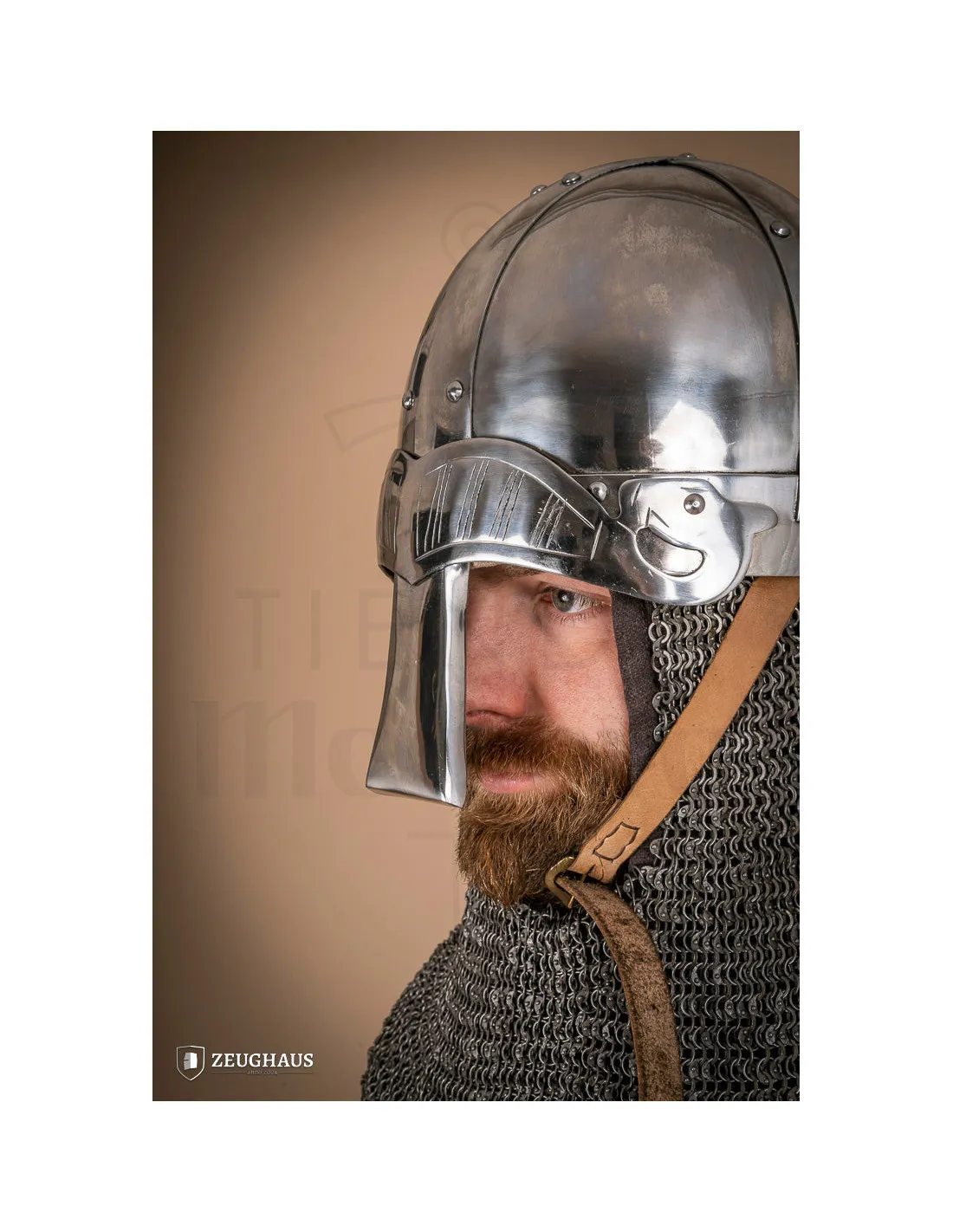 Casco Vikingo Spangenhelm en acero pulido
