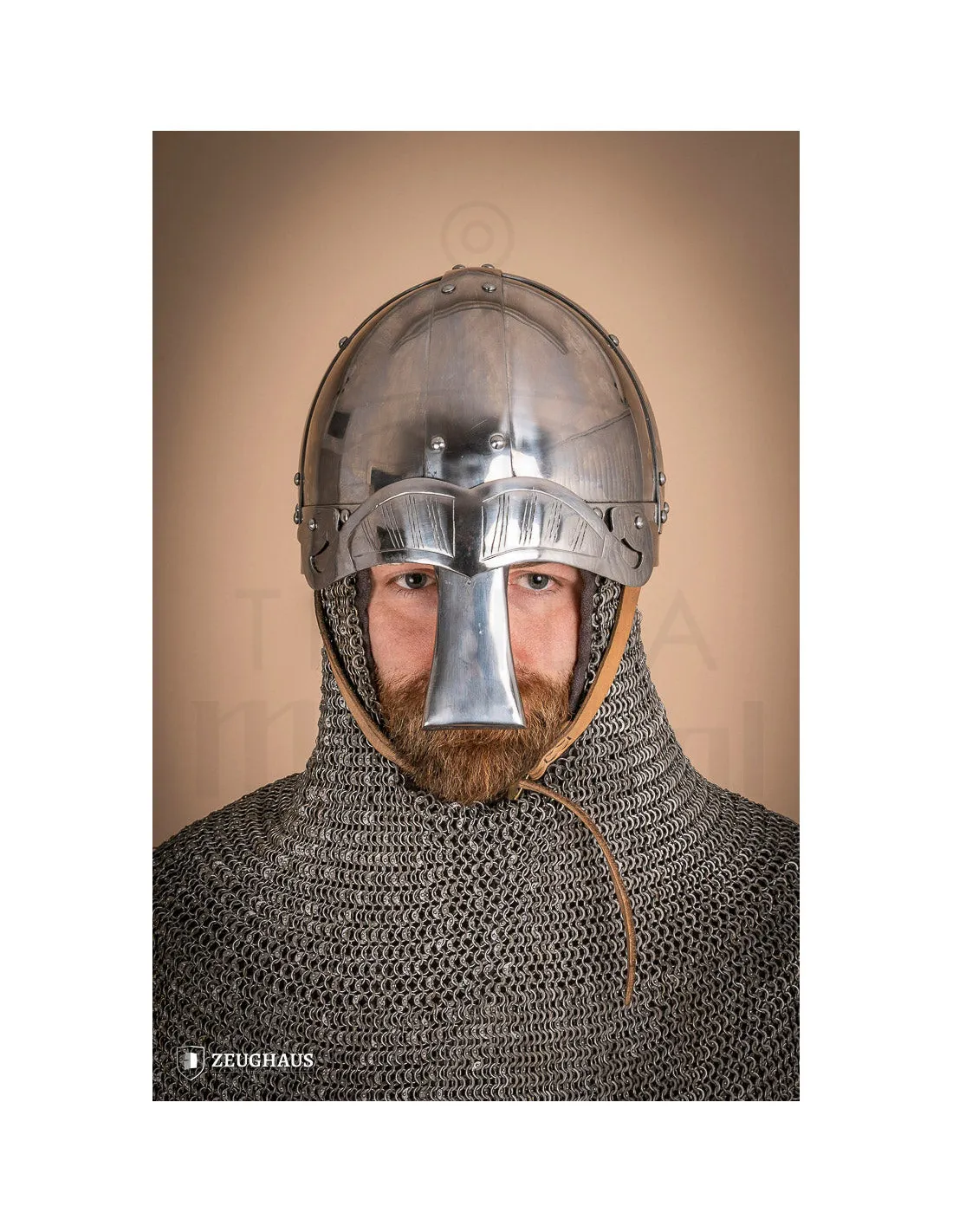 Casco Vikingo Spangenhelm en acero pulido