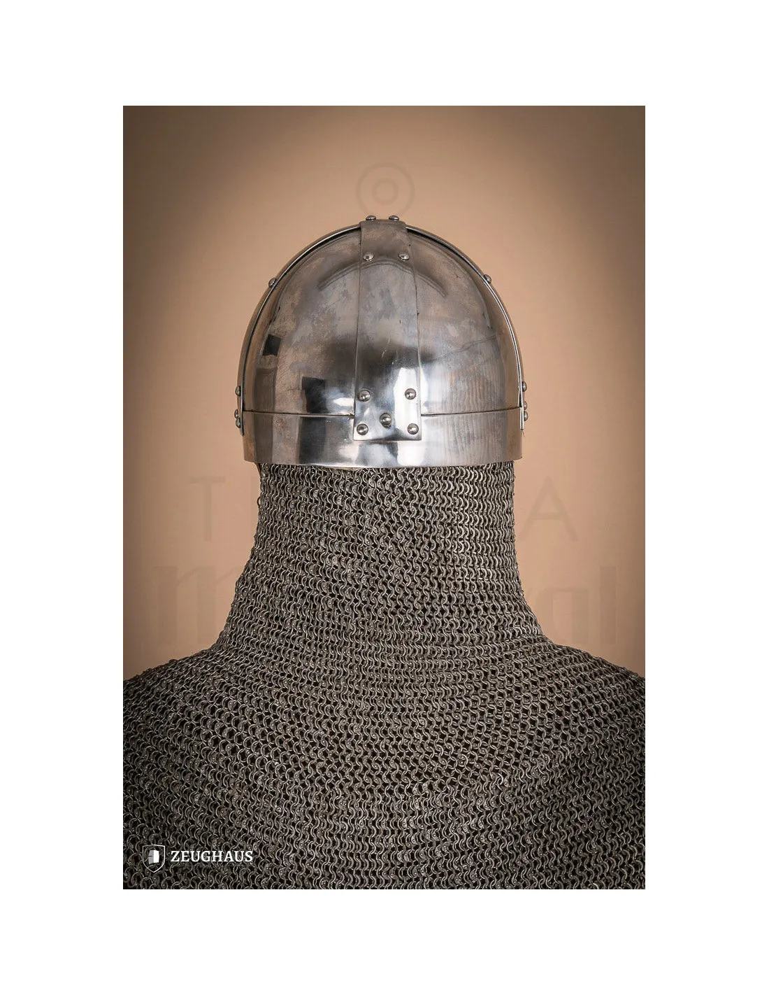 Casco Vikingo Spangenhelm en acero pulido