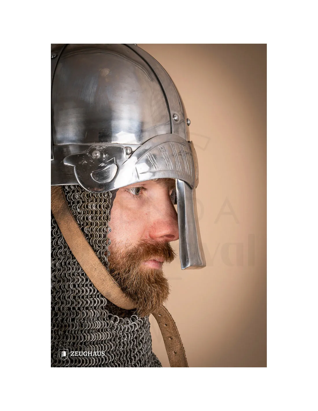 Casco Vikingo Spangenhelm en acero pulido
