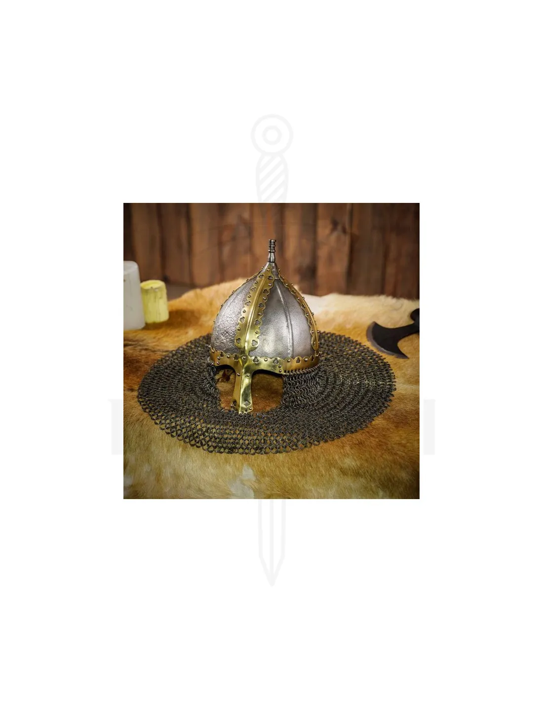 Casco vikingo Varangian Rus Eslavo del siglo X